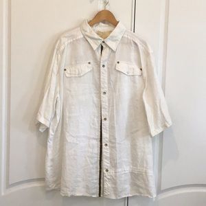 Pelle Pelle white linen short outfit
